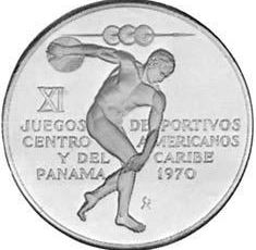 5 Balboas de 1970 - Plata