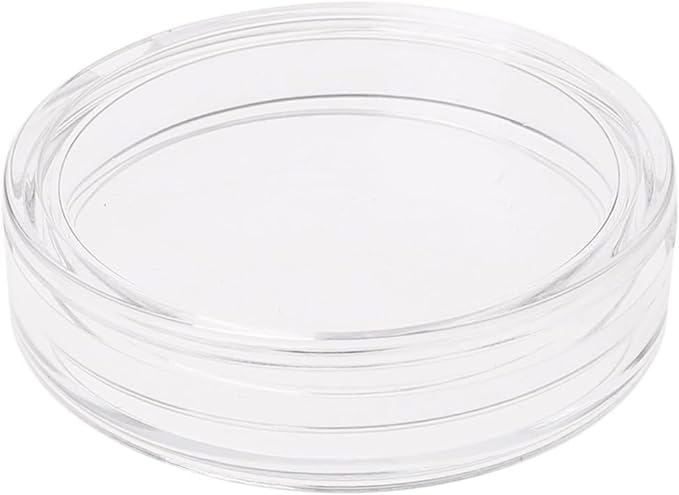 Caja de almacenamiento redonda de acrílico de 1.520 o 38.6mm , caja de almacenamiento para monedas de plata de 2 oz y cajas de monedas