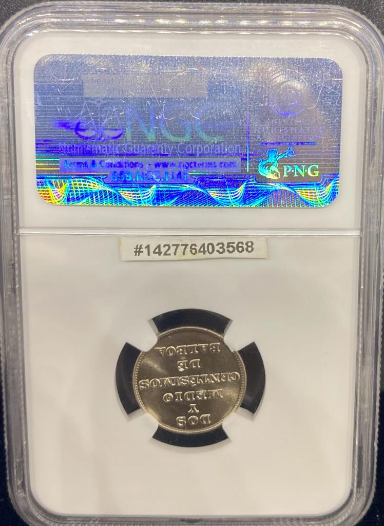 Moneda certificada 2.5 centavos 1940 MS65