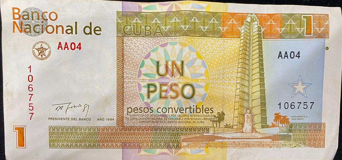 Billete de Cuba 1994