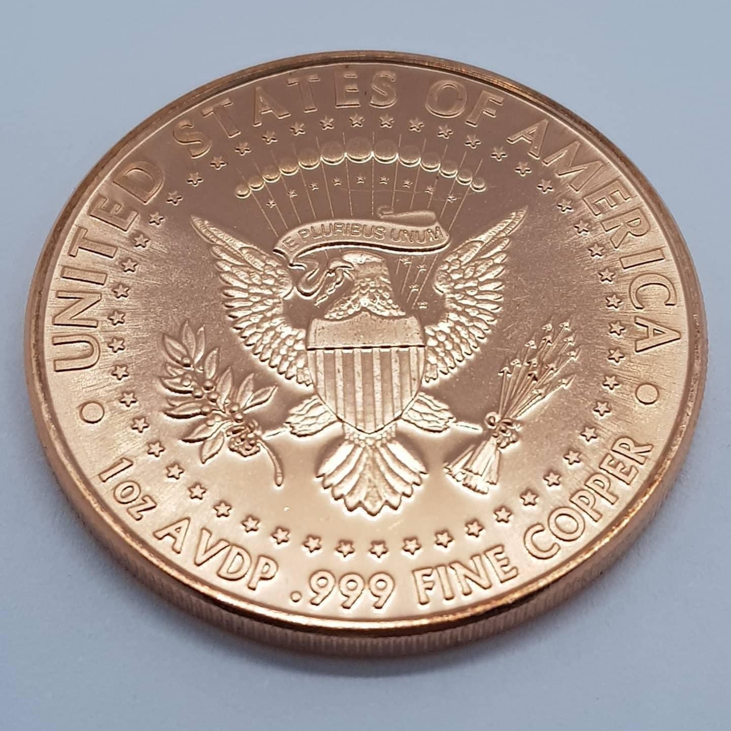 Moneda de Donald Trump, onza de cobre