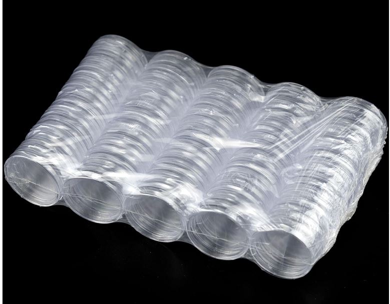 cápsulas de plástico transparente para la colección de monedas 1 centésimo