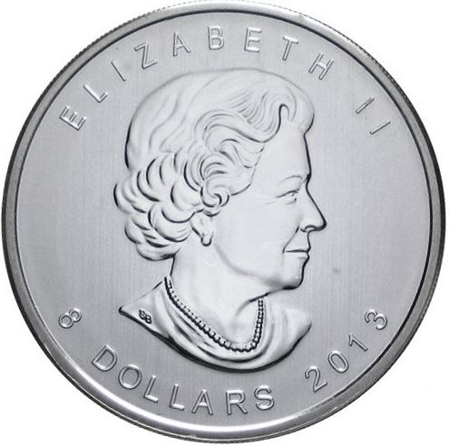 2013 8 Dólares de plata 1,5 OZ Canadá Oso Polar