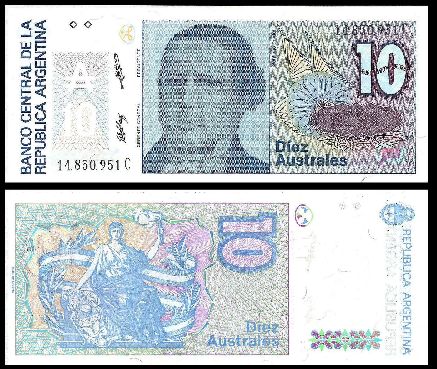 ARGENTINA 10 AUSTRALES 1985-91