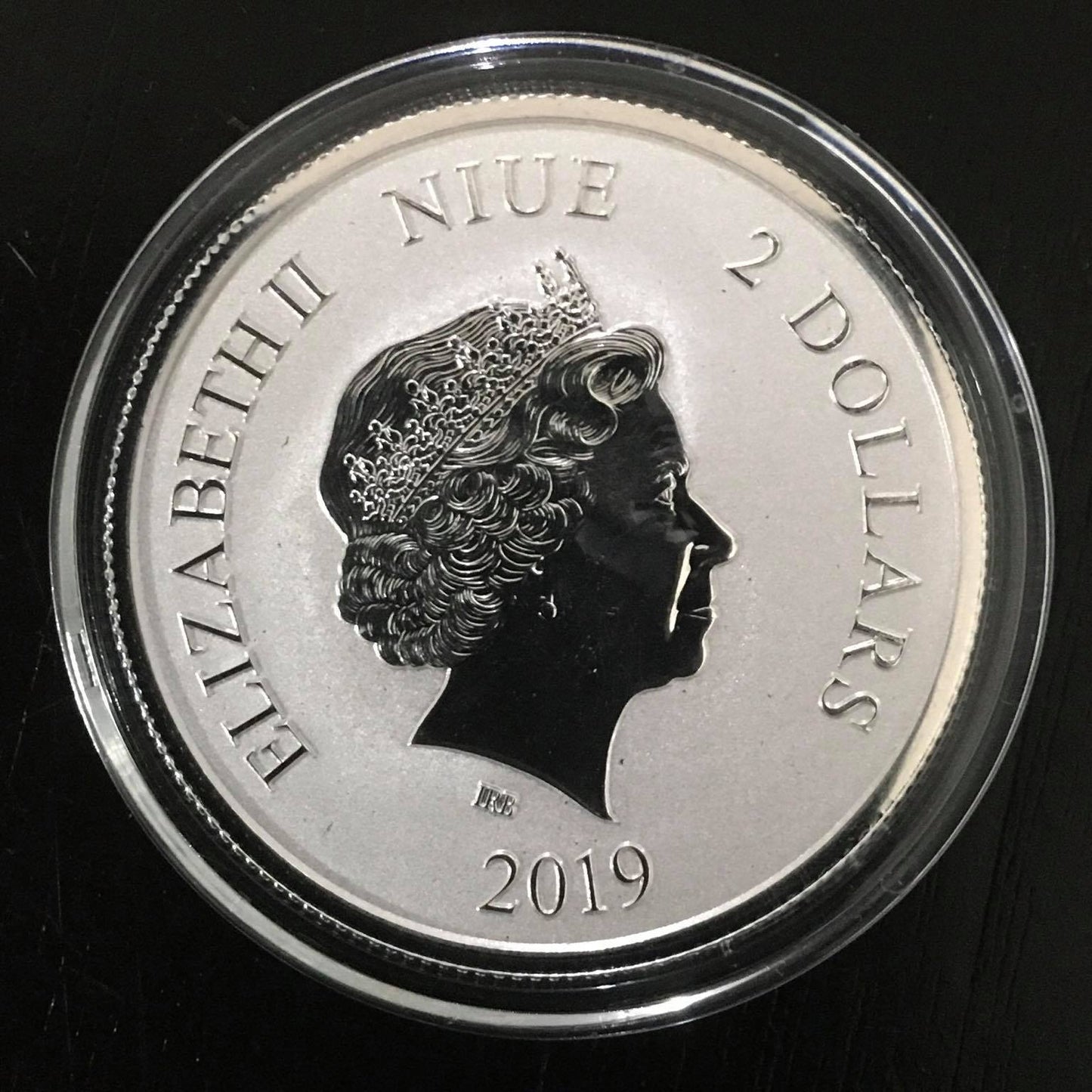 2 Dólares de Niue del 2019 - Tigre Celestial Blanco