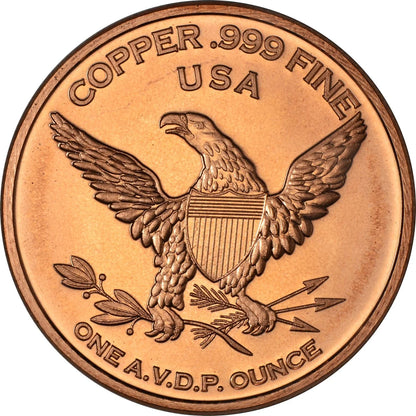 Diseño Águila 1 Onza 0.999 Cobre Fino