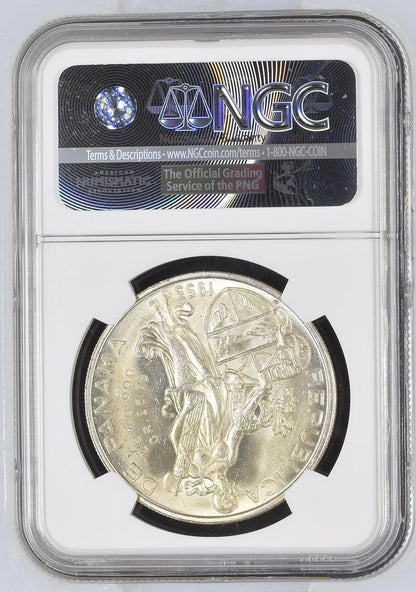 Moneda certificado NGC 1953 Balboa MS63