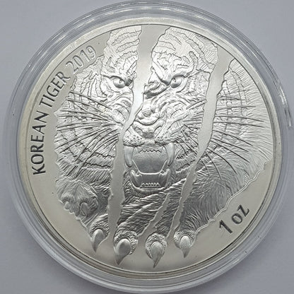 1 Onza de Plata del 2019 - Tigre Koreano