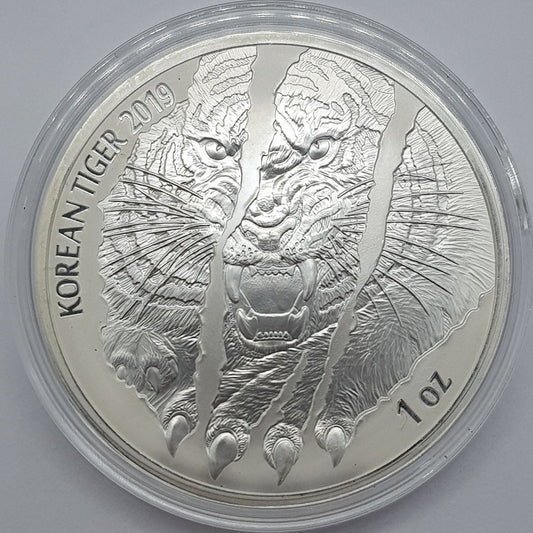 1 Onza de Plata del 2019 - Tigre Koreano